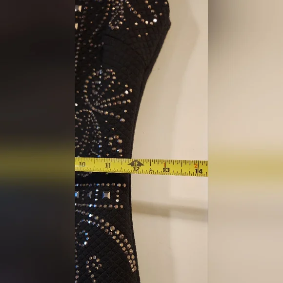 bebe Studded Embellished Black Mini Dress Size Extra Small - Picture 12 of 16